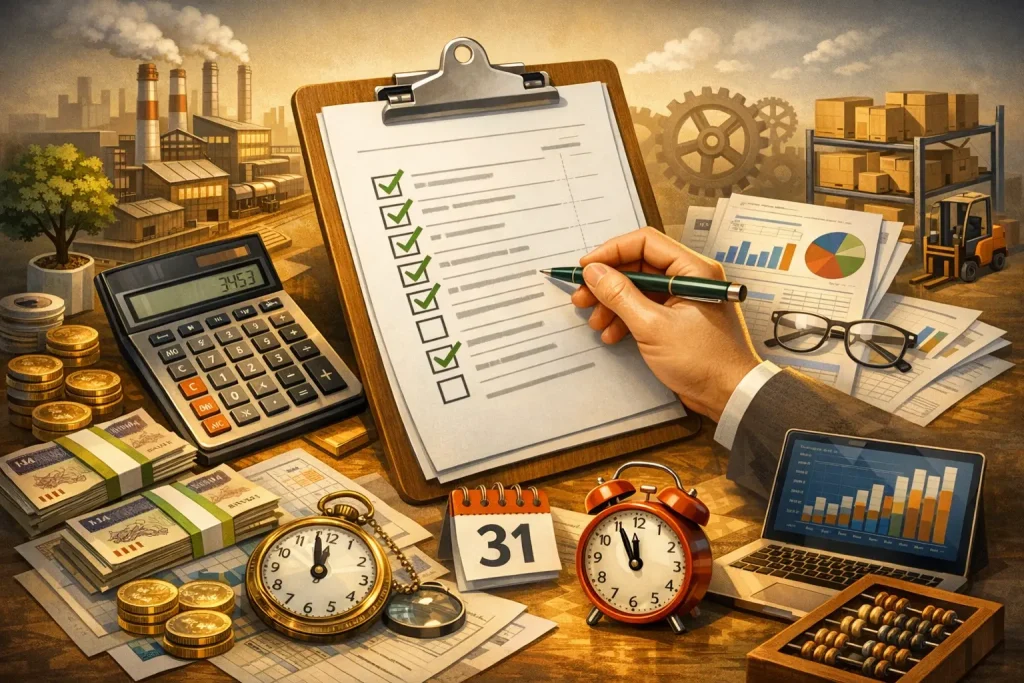 چک لیست عملیاتی بستن حساب های پایان سال